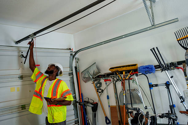 Professional Garage Door Panel Replacement technician working in Sheffield, IA